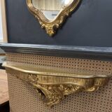 Louis XV style mirror and its console