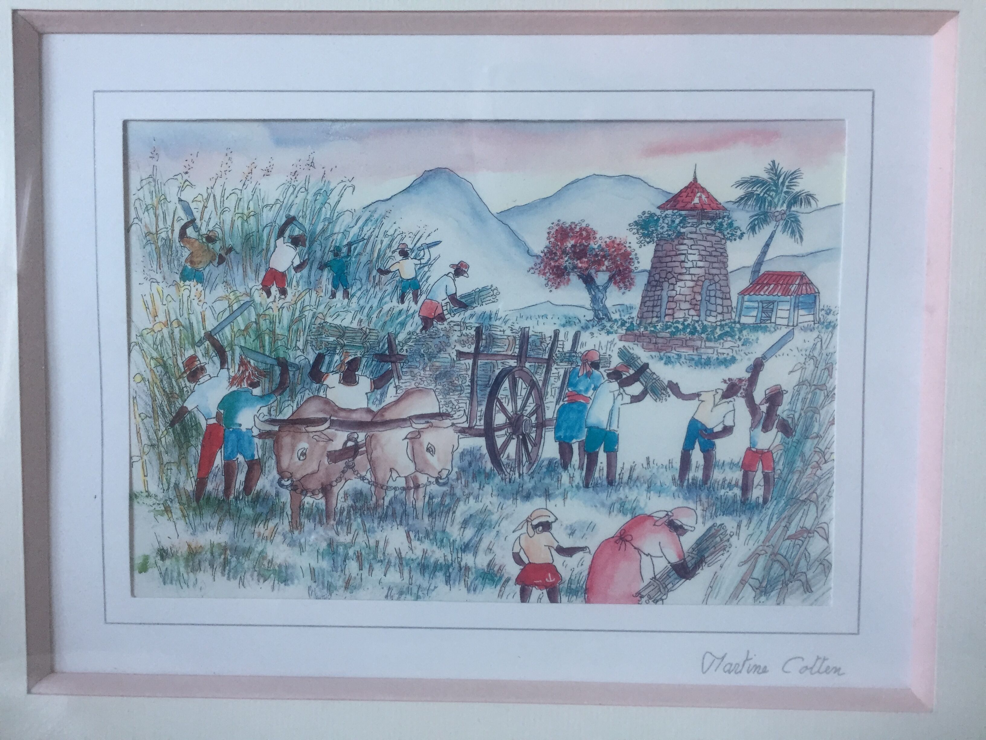 Lithograph on paper, original and signed by Martine Cotten