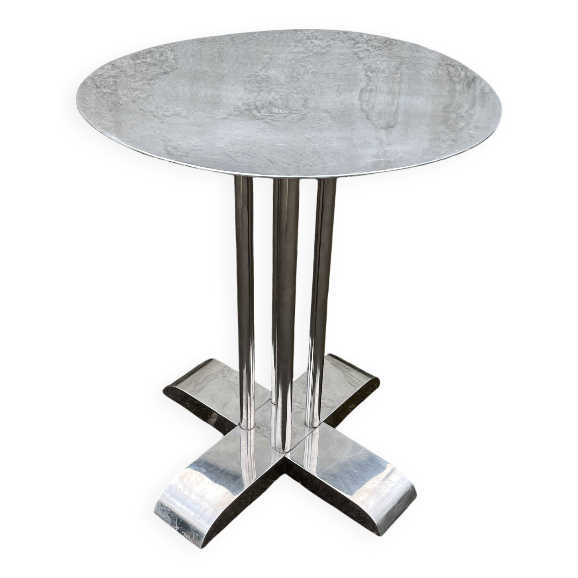 Modern round metal side table