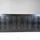 Black brutalist credenza, 1970s - vintage brutalist credenza - graphical brutalist credenza
