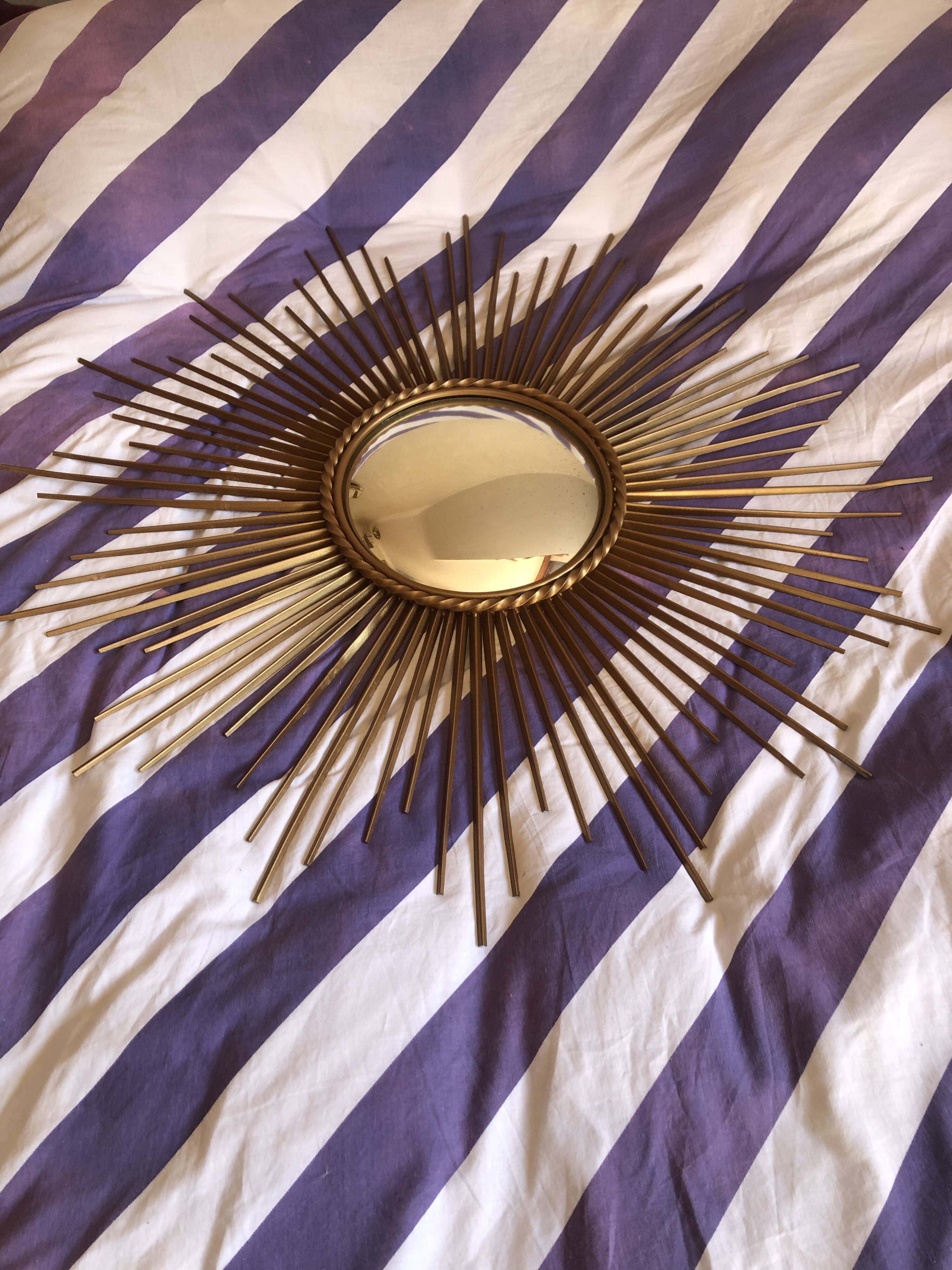 Chaty Vallauris witch's eye curved mirror from the 60s