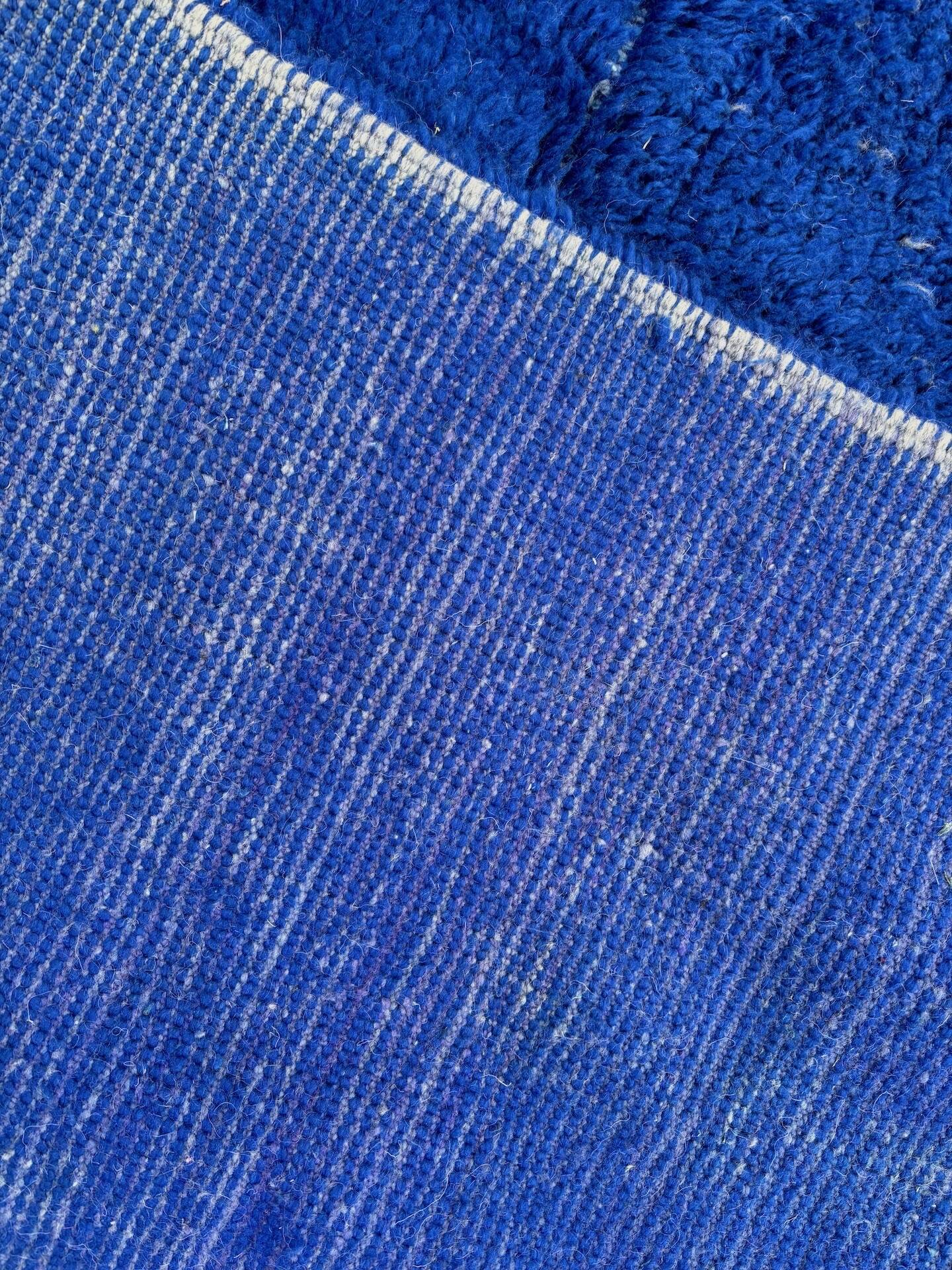 Jardin Majorelle – blue Berber wool rug 240cm x 162cm