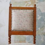 English-style baroque chair with twisted legs in elm, 1920s.