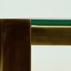 Two Tier glass and Solid Cast Brass Side Table 1970s