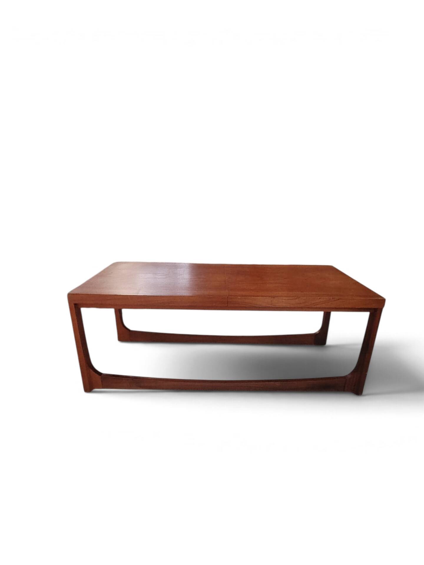 Vintage Scandinavian extendable coffee table with sled legs.