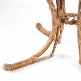 Bamboo-style painted brass table