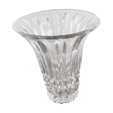 Chiseled vintage glass vase