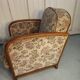 Art Deco armchair with system - original floral velvet fabric