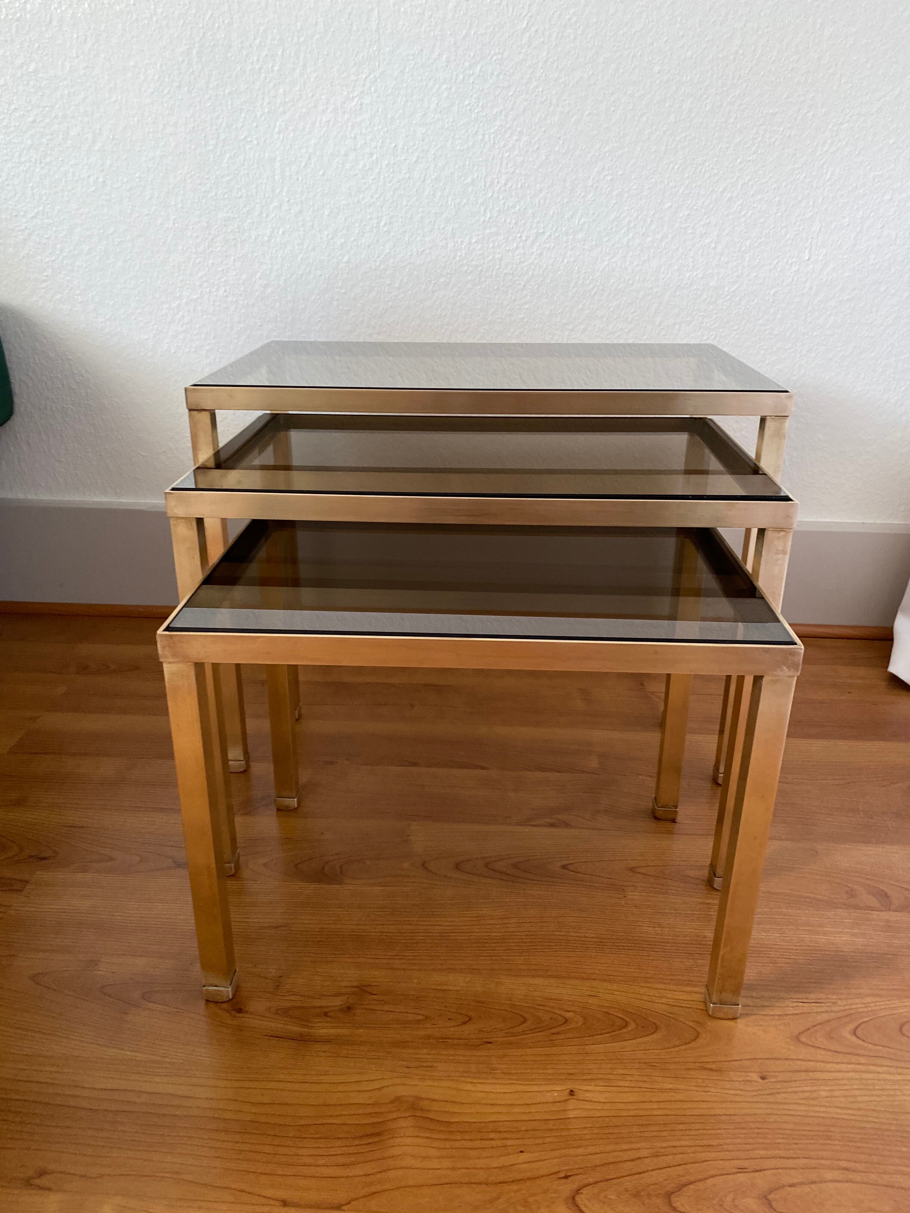 Brass pull out tables