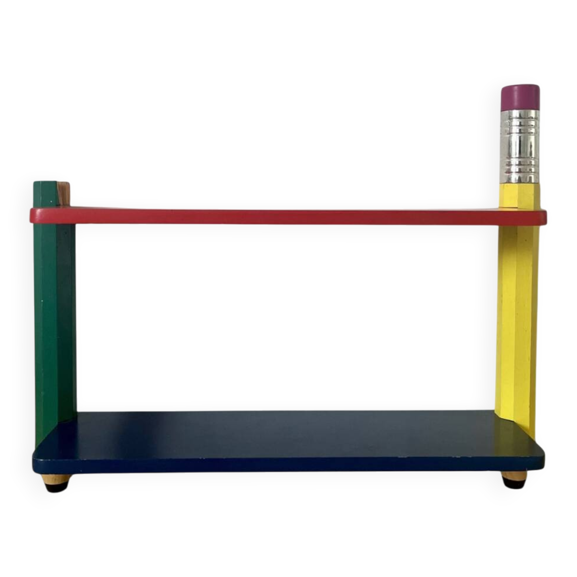 Wall shelf by Pierre Sala giant crayons from the 80s.