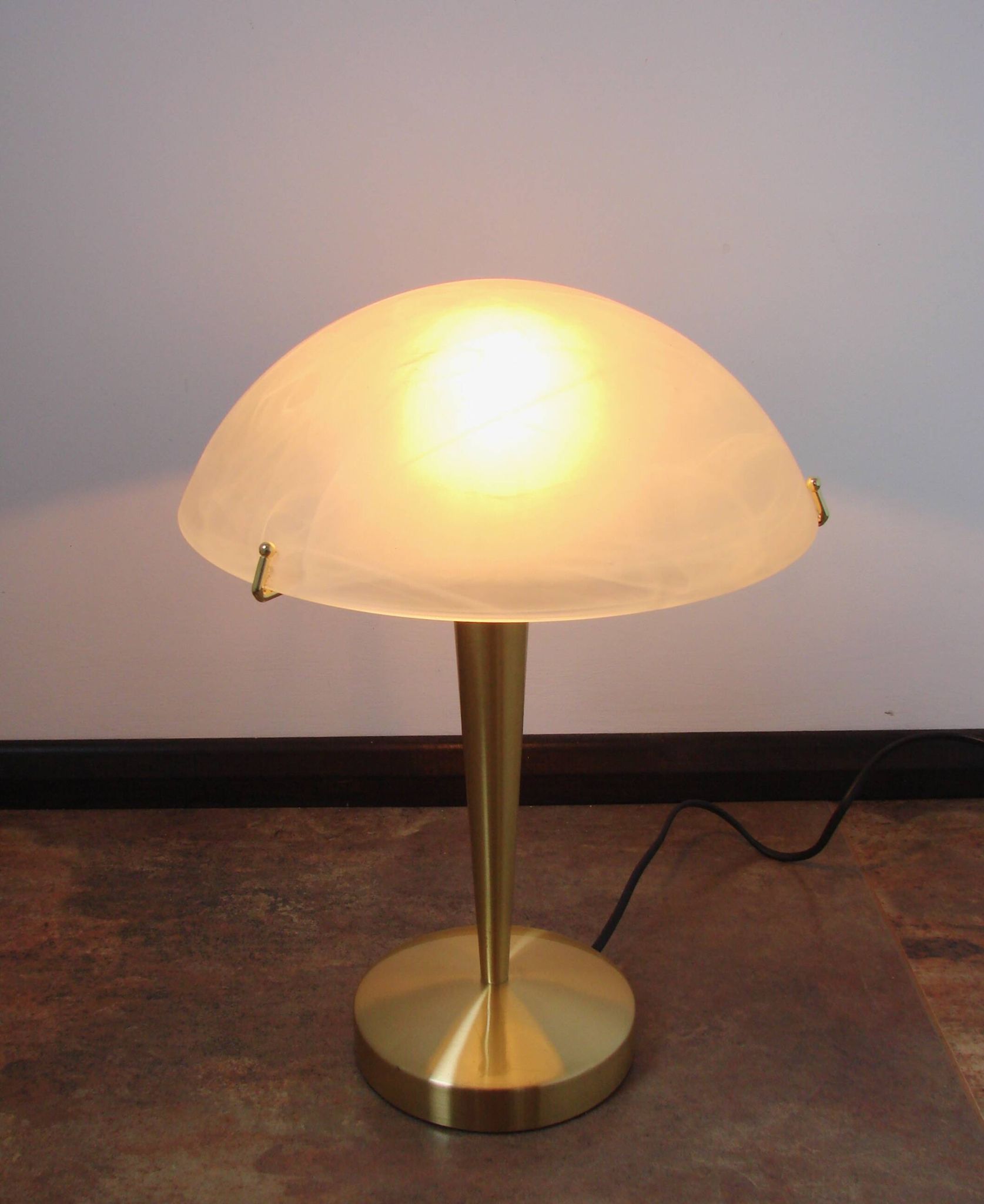 Art Deco table lamp – 1960s, wood and metal, E27