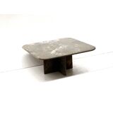 Square vintage natural stone coffee table from the 80s