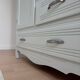 Art Deco wardrobe with shelves and drawers, renovated wood.