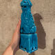Pair of blue Fô dogs - glazed ceramic - Chinese blue - mid 20th century