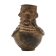Mangbetu pottery container with hermaphrodite ancestor