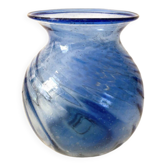 Blue Blown Glass Vase