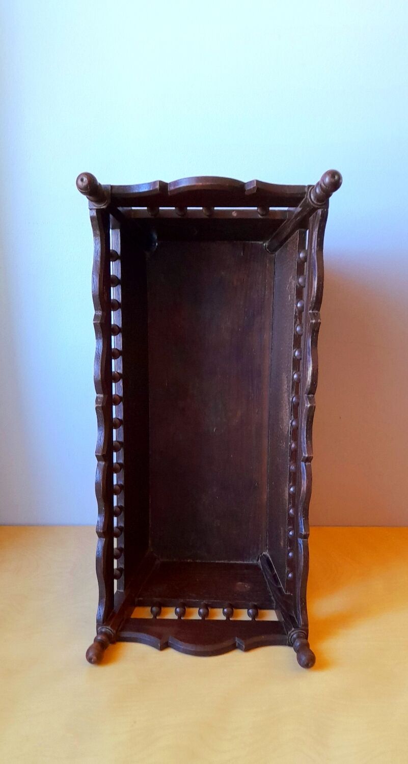 Carved wooden dolls cradle 1900