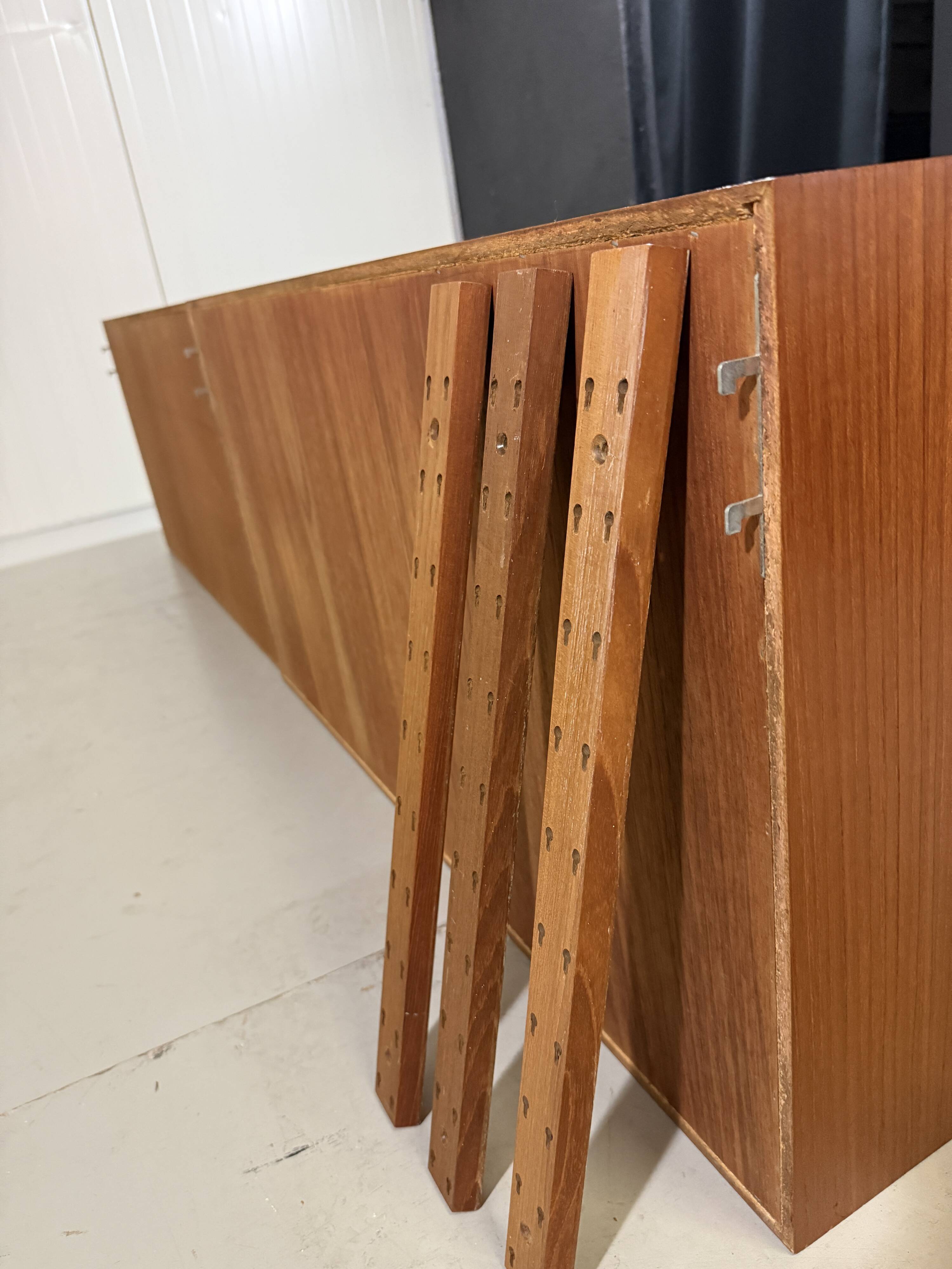 Teak wall system Sven Ellekaer Albert Hansen Denmark 1960s