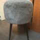 Fauteuil chaise fourrure à pieds compas