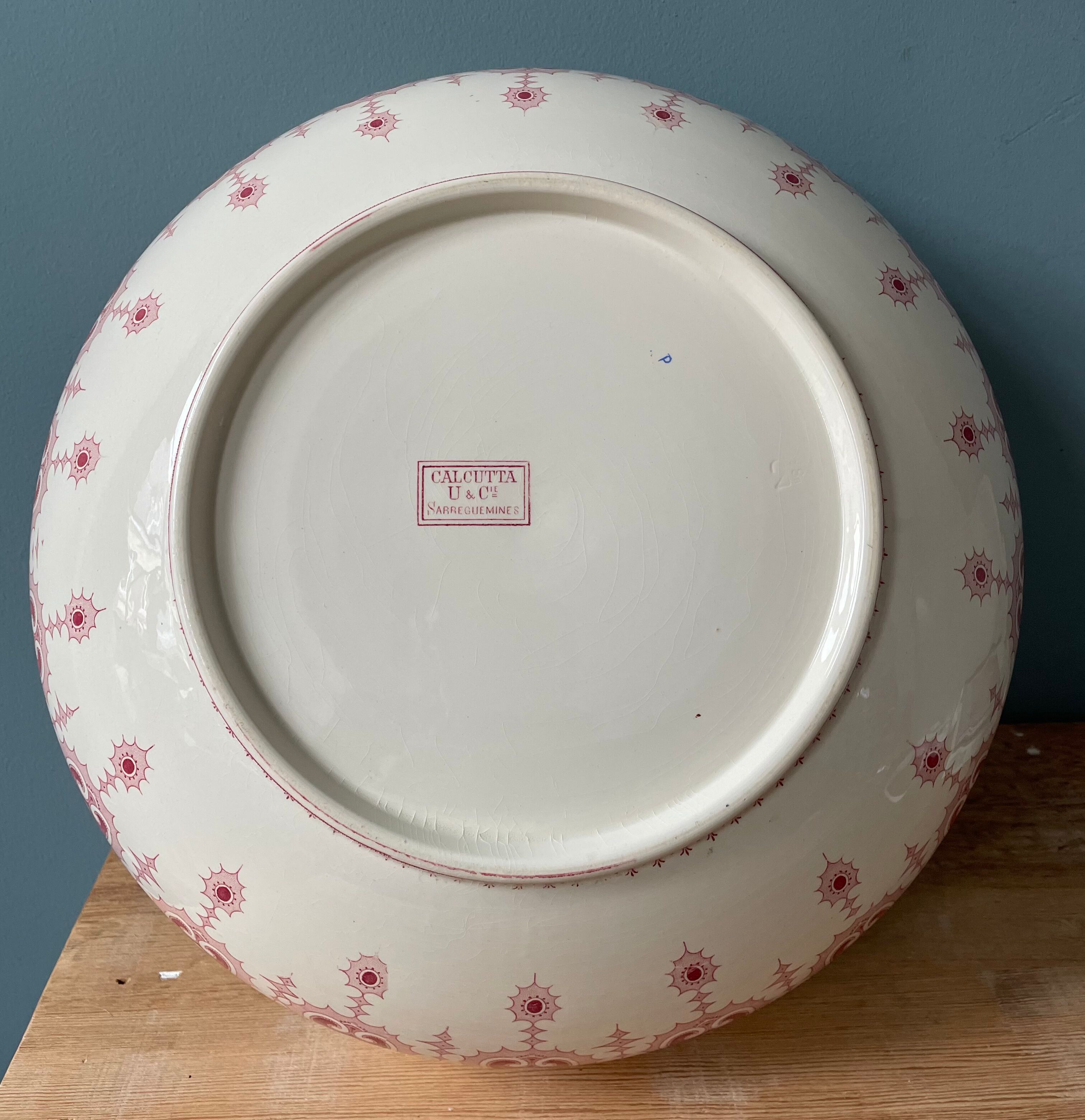 Basin Sarreguemines, Calcutta collection