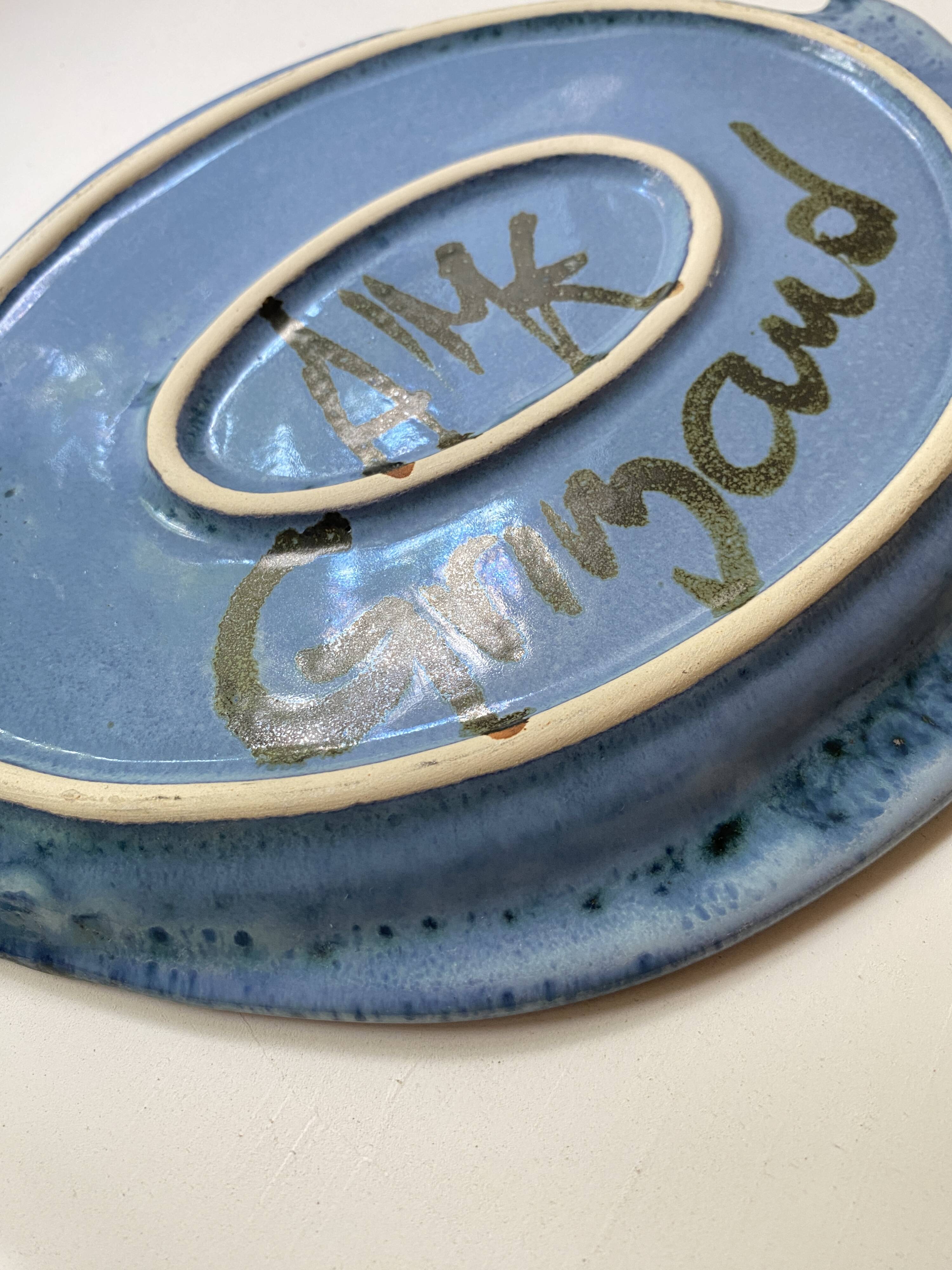 Grimaud ceramic dish, fish shape