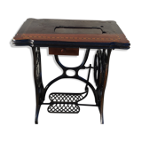 standing console of an old sewing machine
