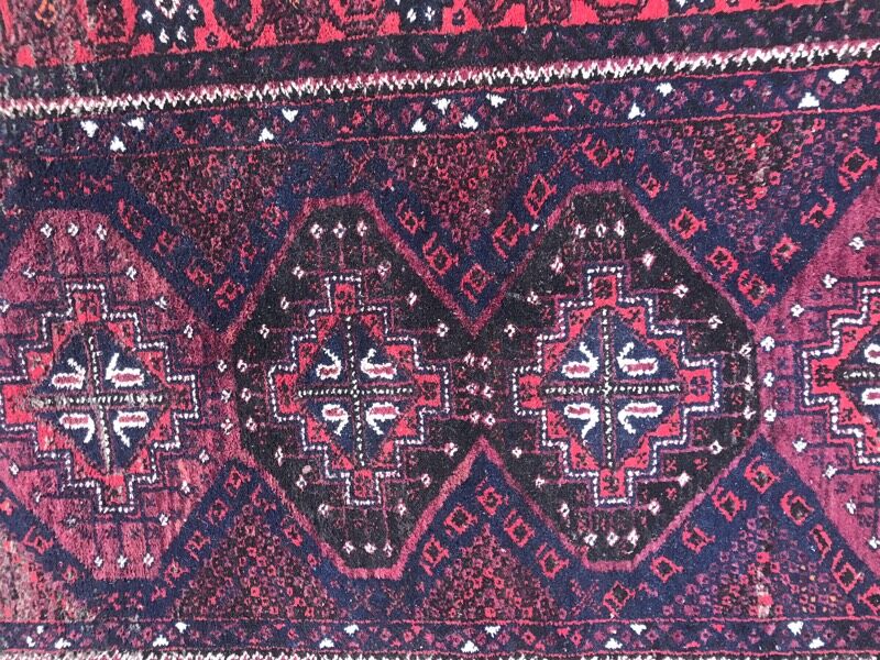Old handmade Afghan belutch rug 100x154 cm