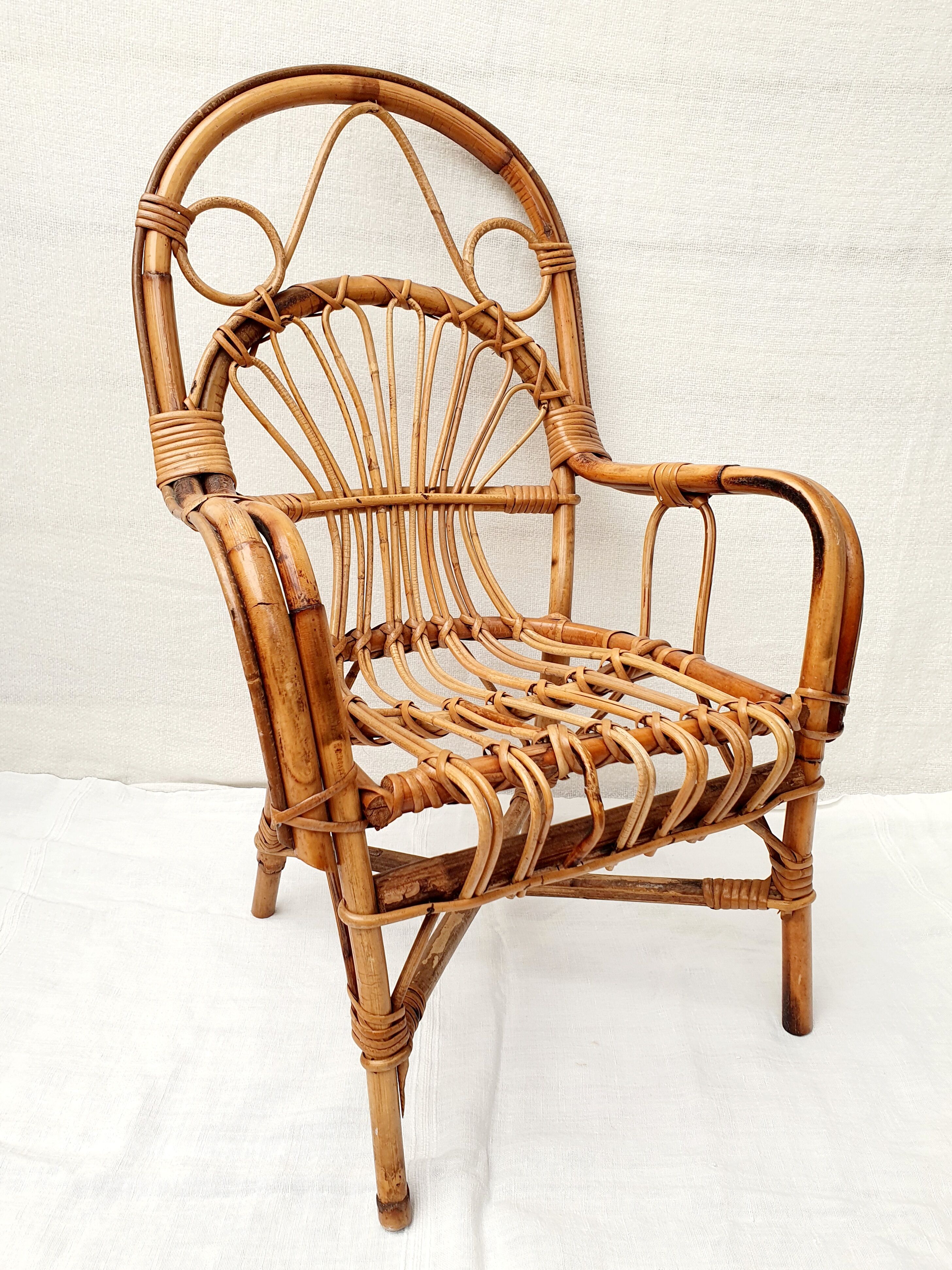 Children's rattan armchair