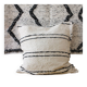 Housse de pouf artisanal en coton recyclé tissé main