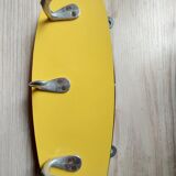 Yellow formica tea towel holder