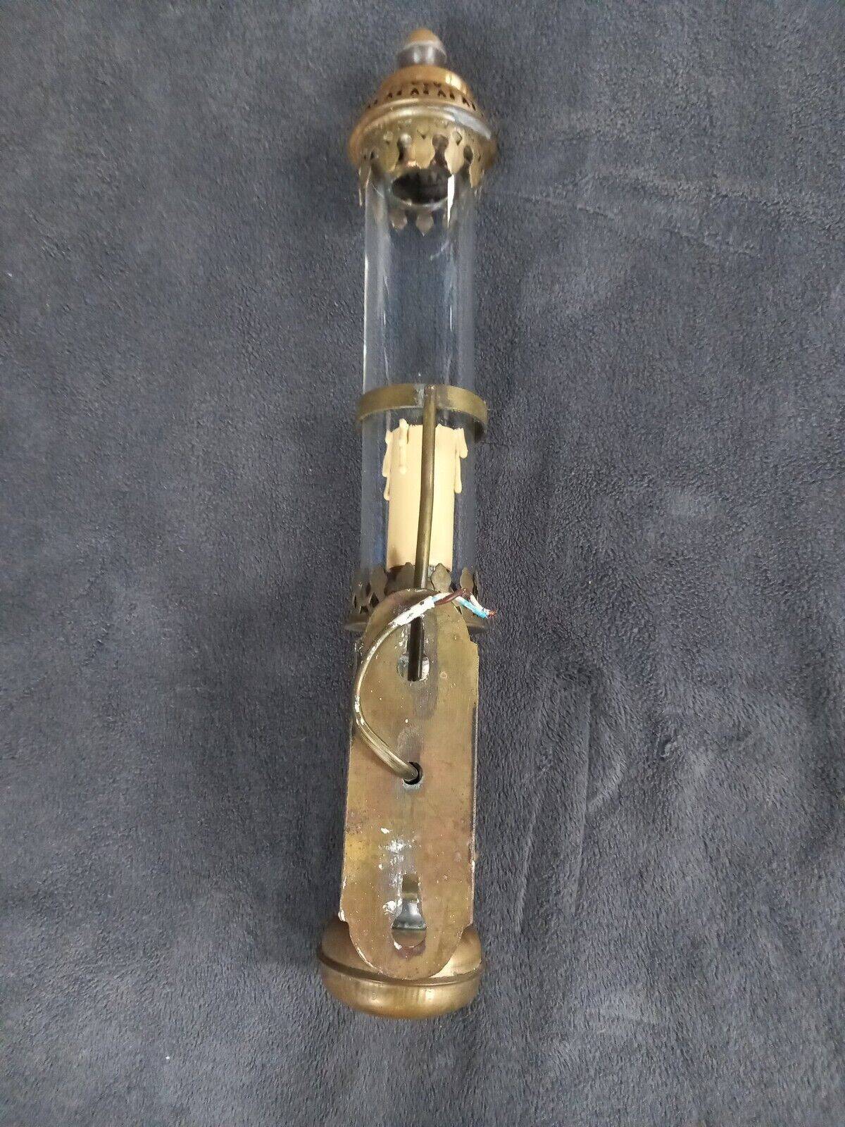 Old RRCI brass train wall lamp