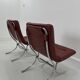 Ensemble de fauteuils vintage en chrome et vinyle, années 1970