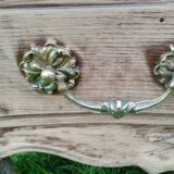 Antique Louis XVI style chest of drawers with wooden top