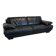 3-seater navy blue leather sofa by Natuzzi