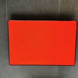 Two-tone vintage foldable side table with 2 extension cords