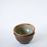 Pair of glazed stoneware bowls, 1970