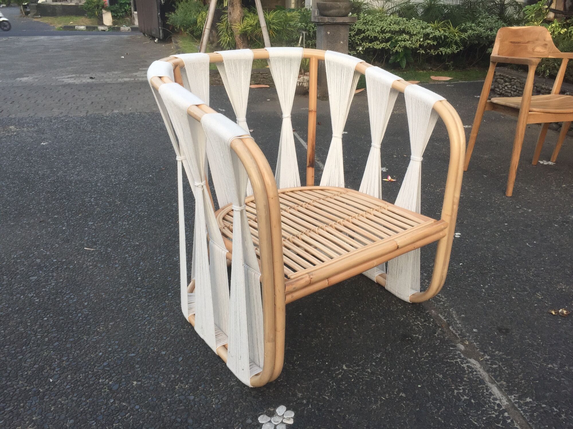 Wabisabi rattan lounge chair / single seat / club armchair