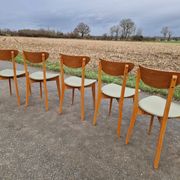 Set of 5 vintage Scandinavian style chairs