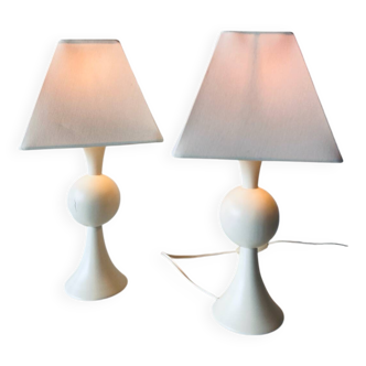 Paire de lampes de chevet vintage