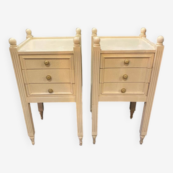 Pair of Louis XVI style bedside tables