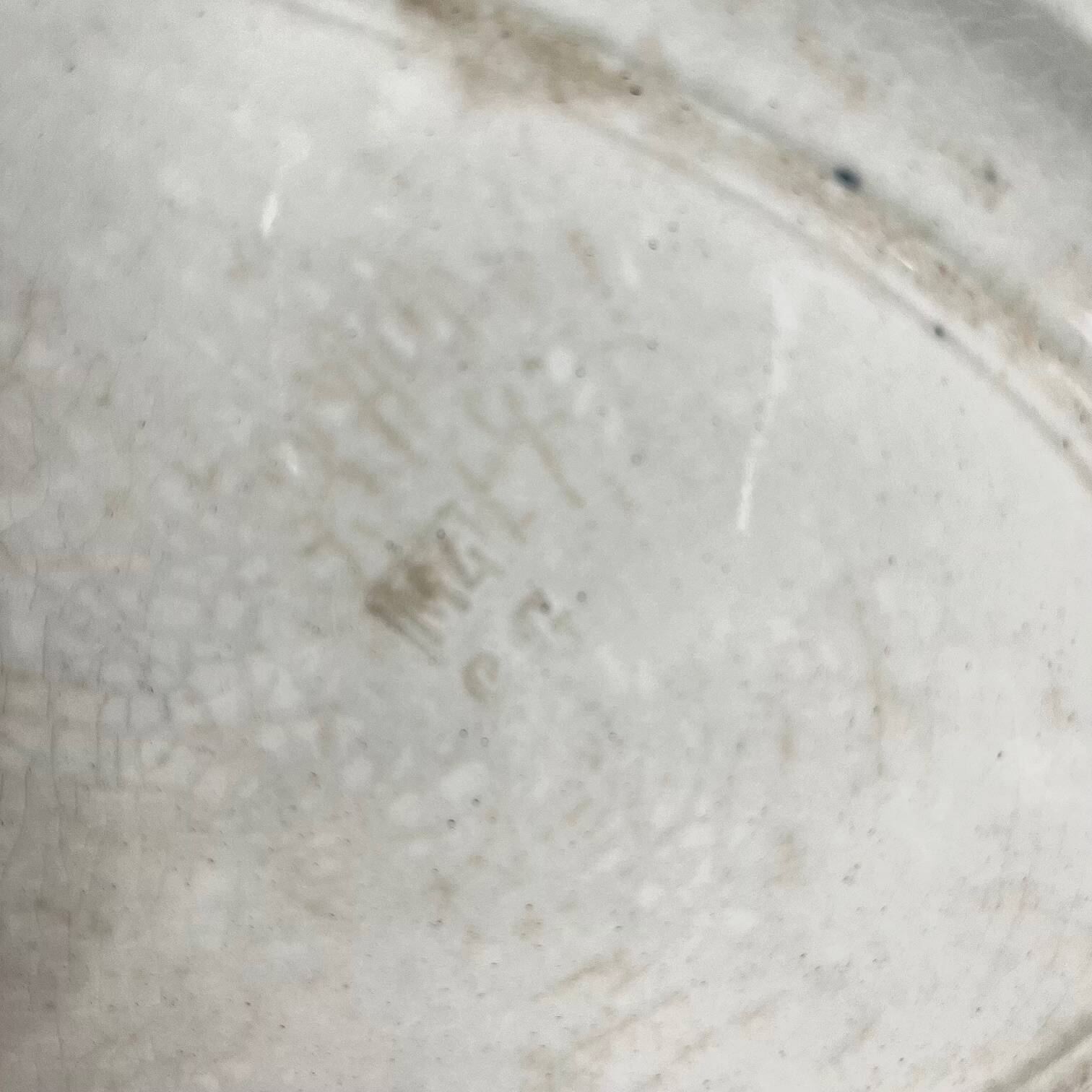 Oval patinated dish "Thermidor" Blue/green iron earth, late 19th century