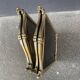 Brass fireplace fire screen 1900, French art nouveau spark screen with 4 shutters