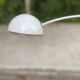 Modernist white curved desk lamp 1980