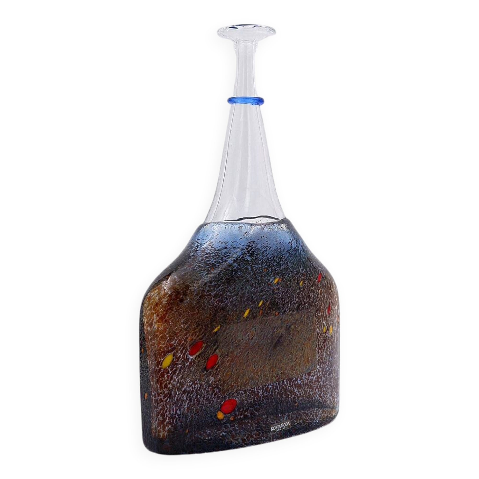 Very large Swedish satellite glass vase by Bertil Vallien for Kosta Boda - 1980s