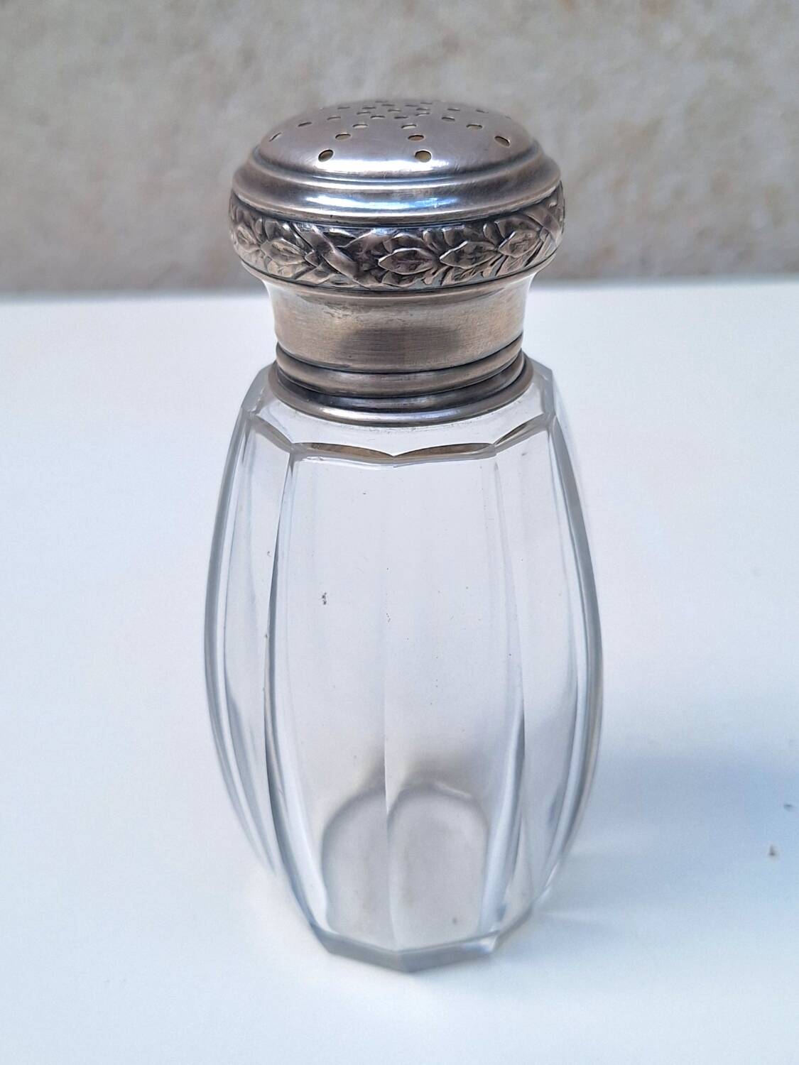 Crystal and silver shaker