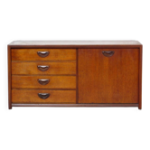 Commode en teck pour système d'unités murales Louis van Teeffelen Wébé, 1960