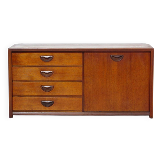 Commode en teck pour système d'unités murales Louis van Teeffelen Wébé, 1960