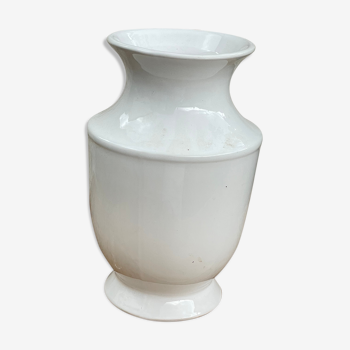 Vase blanc céramique années 70