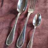 Silvered metal cutlery