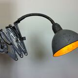Grey Industrial Scissor Wall Lamp from Elektroinstala, 1960s
